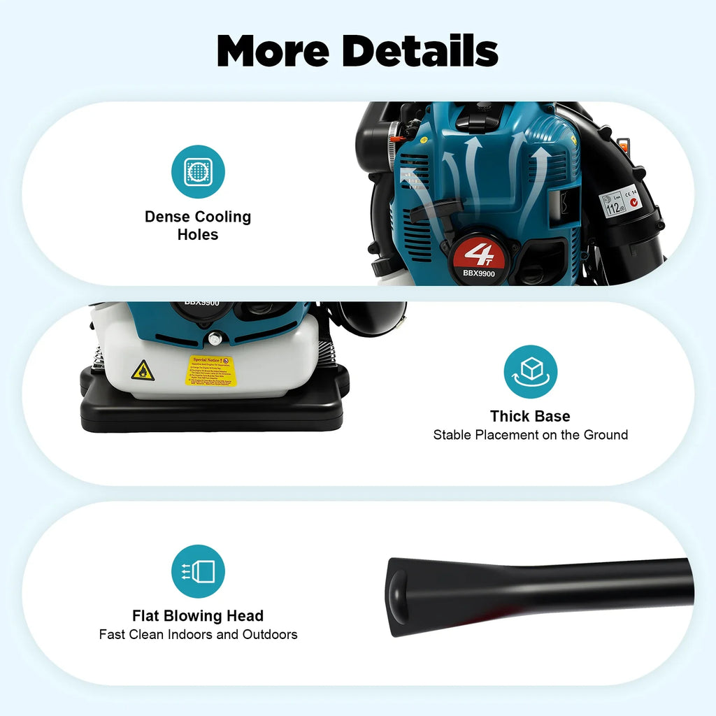Gas Backpack Leaf Blower 4-Stroke With Cruise Control For Lawn