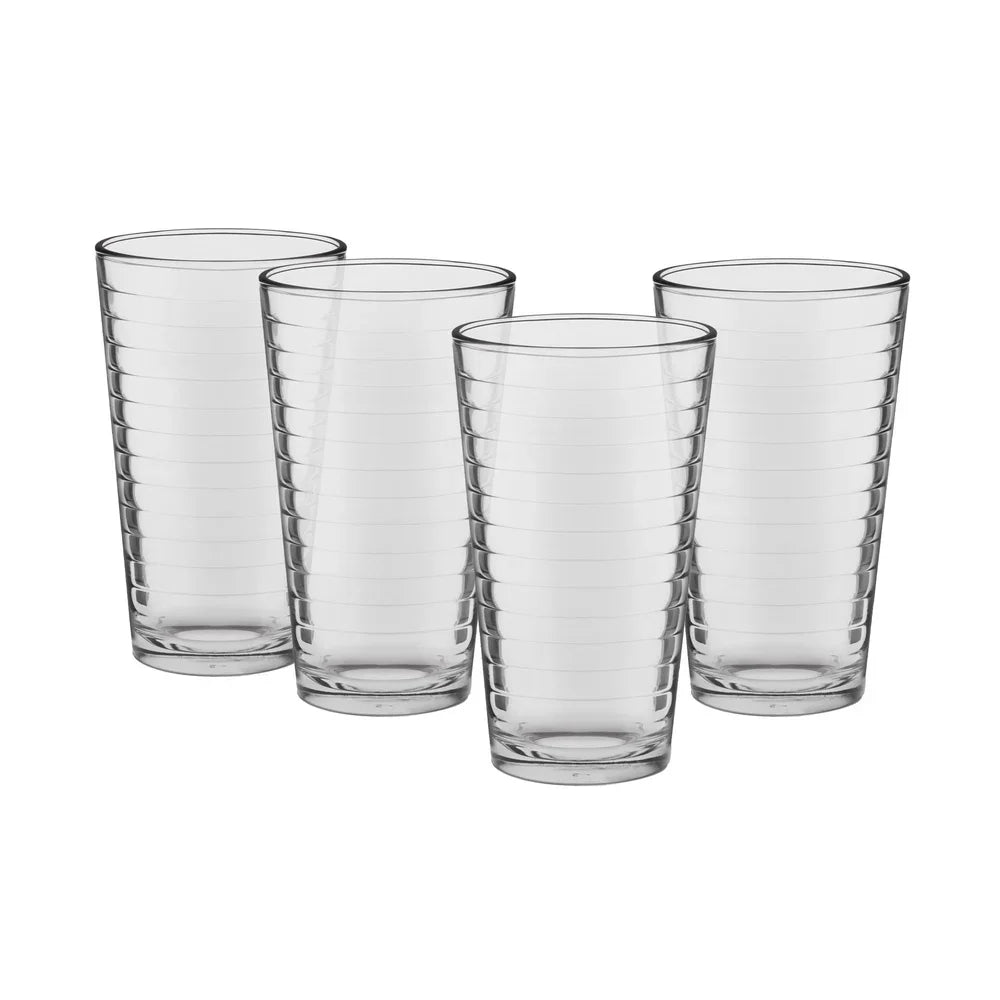 NONEDrinkware Glass Drinkware Set Stackable Dishwasher Safe for Home Bar