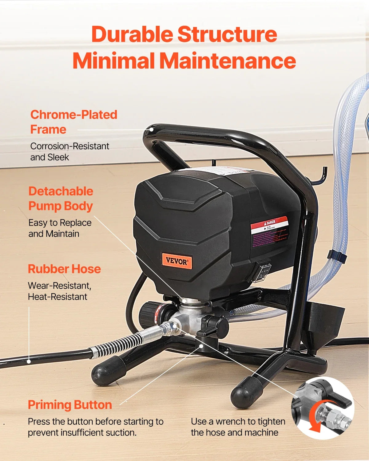 SucceBuy Stand Airless Paint Sprayer 650W 3000 PSI