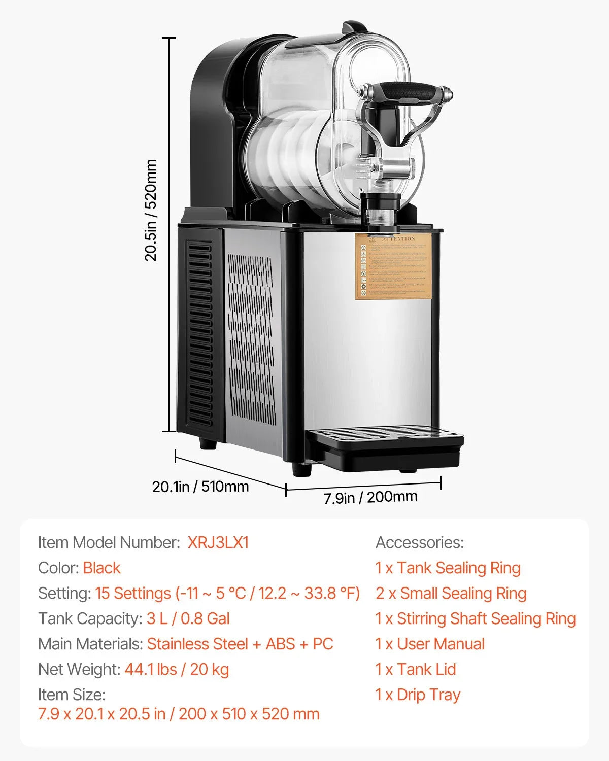 VEVOR SucceBuy Commercial Slushy Machine For Restaurants And Parties