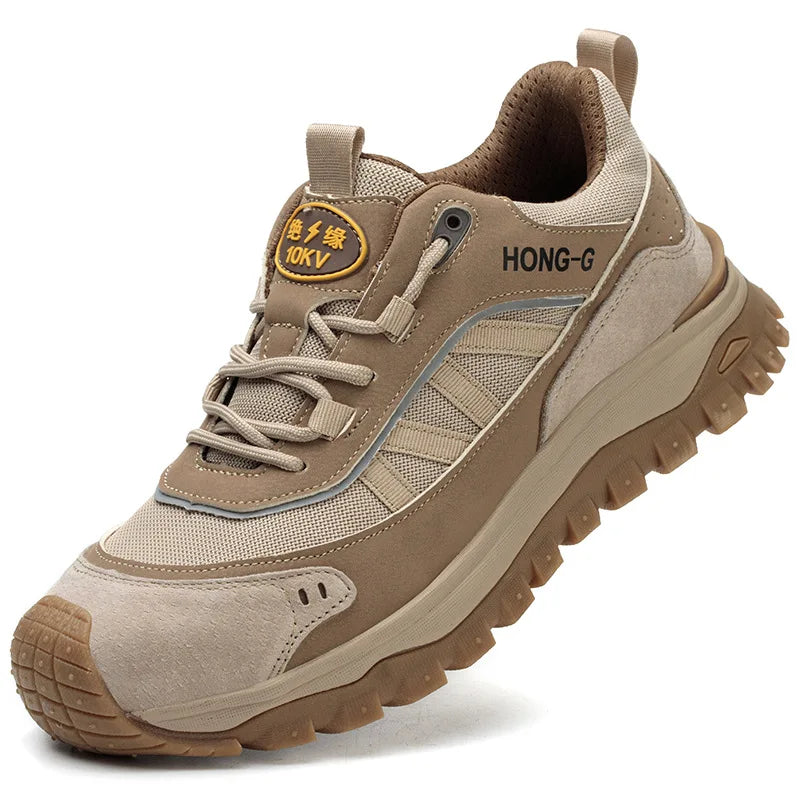 Iairay Insulated Safety Shoes Plastic Toe Cap For Men