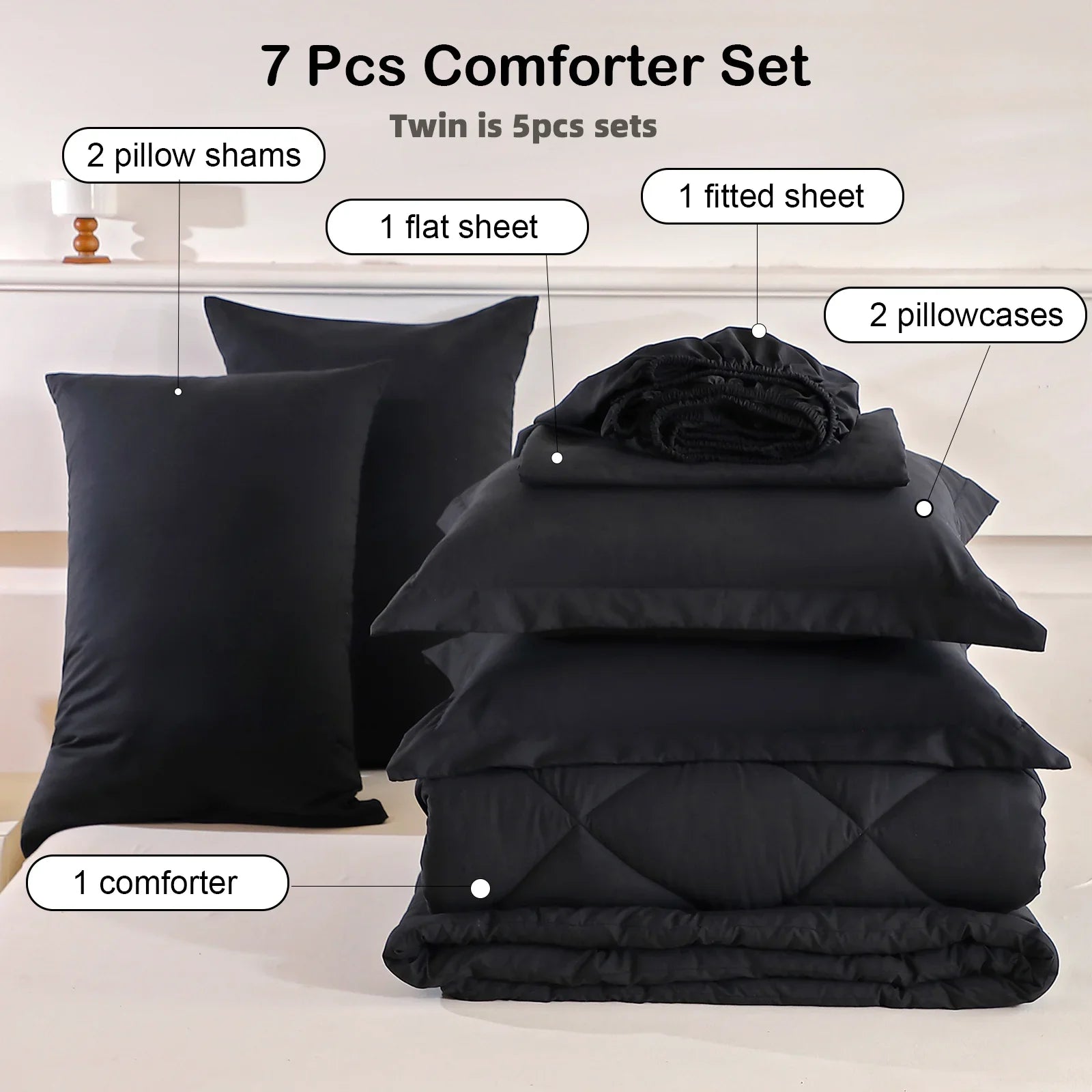 EasYum Bedding Sets 5 To 7 Piece Comforter Sheet Pillowcases