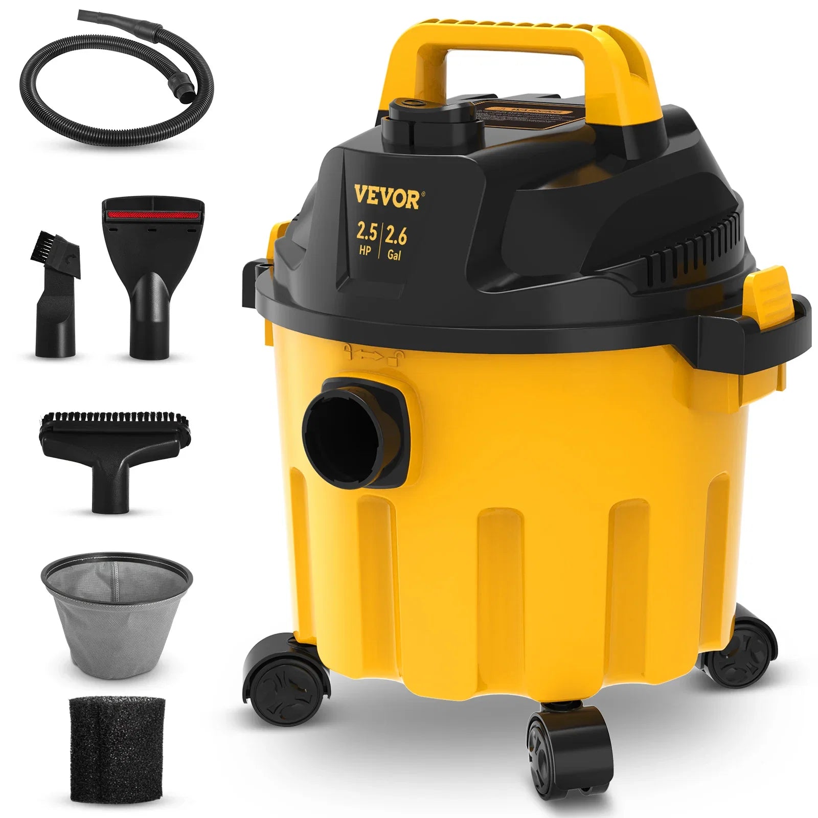 SucceBuy Wet Dry Vacuum 2.5 Peak HP 3-in-1 Shop Vacuum