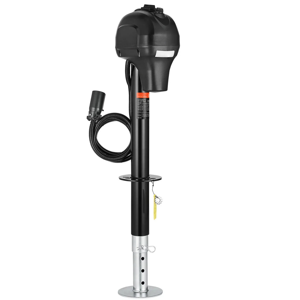 SucceBuy 12V Electric Trailer Jack 7 Pin Connector Crank Handle Lift 5000 Lb