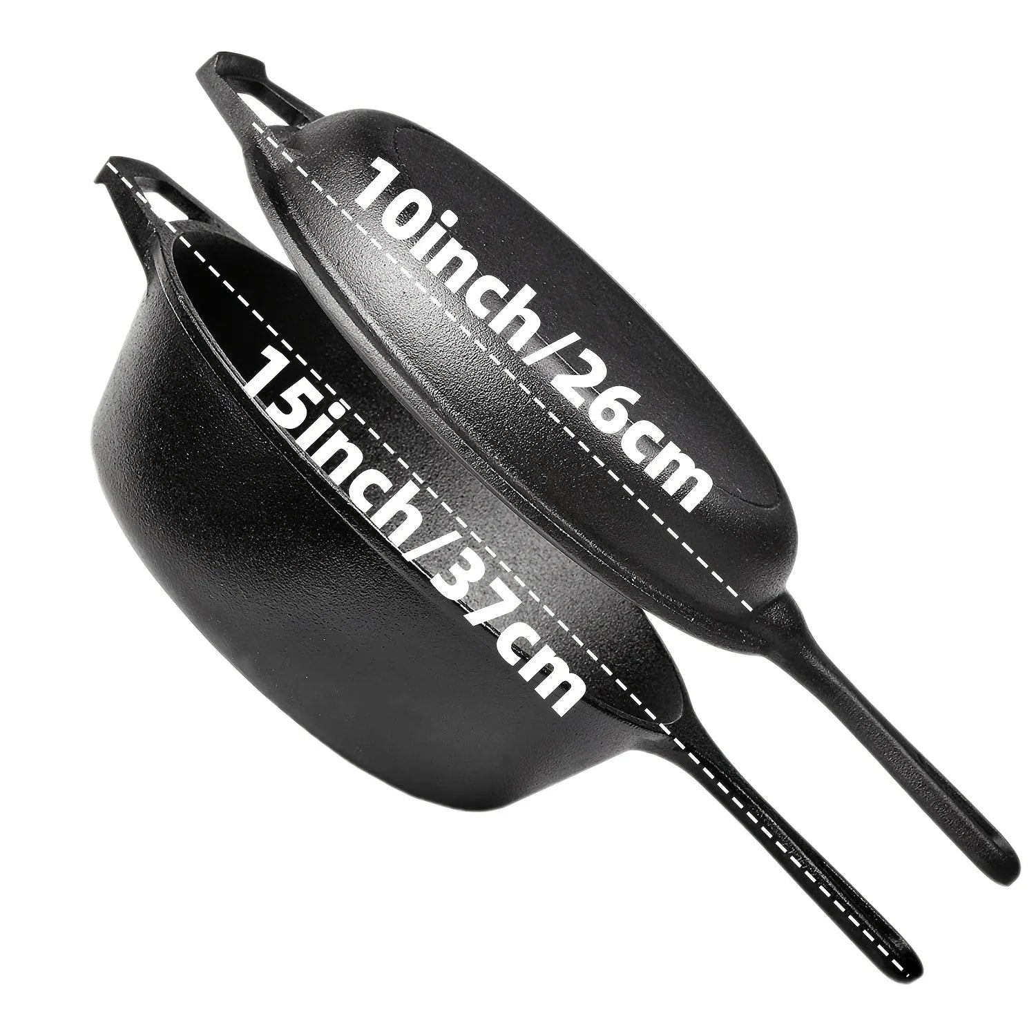 AEDG Cast Iron Skillet Set Preseasoned Nonstick Cookware
