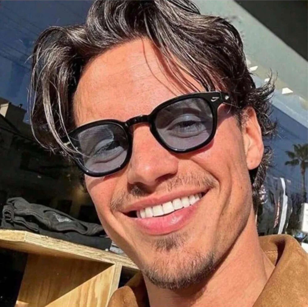 Retro Round Sunglasses Rivet Design UV400 Leopard Print