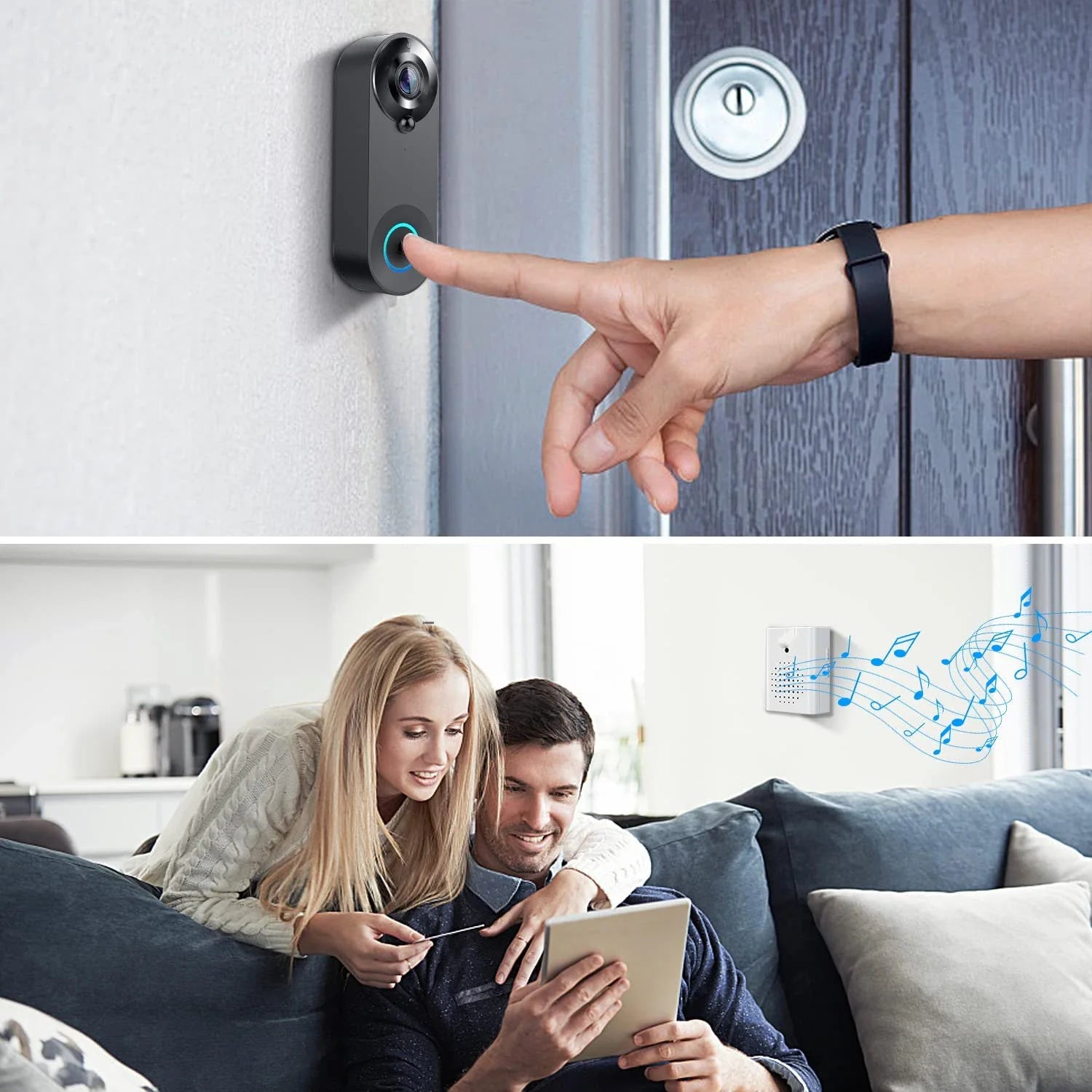 NNEOBA 1080P WiFi Wireless Video Doorbell Camera