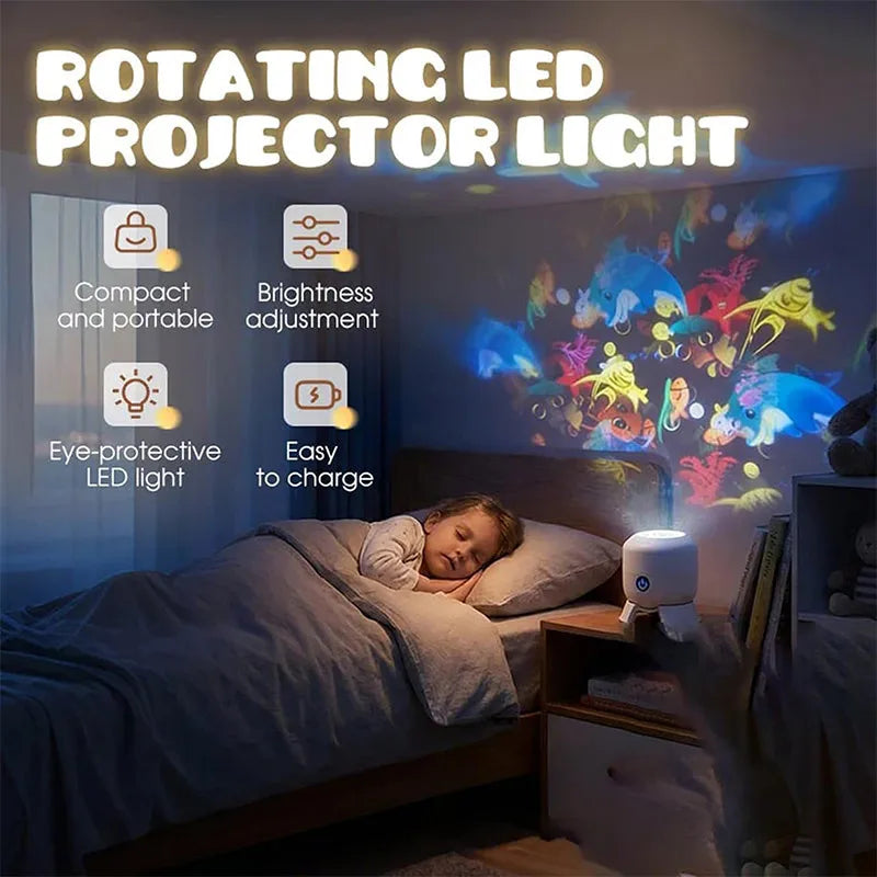 360° Rotating LED Ocean Projector Light