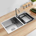 Stainless Steel Double Bowl Drop In Kitchen Sink With Noise Reduction