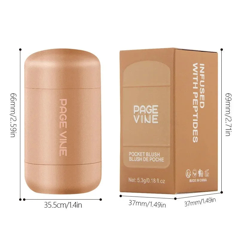 New Blush Stick 3-in-1 Cheek Lip Tinted Moistured Blush Stick Silky Brighten Blush Cream Blusher Cosmetics Tubes Matte Contour