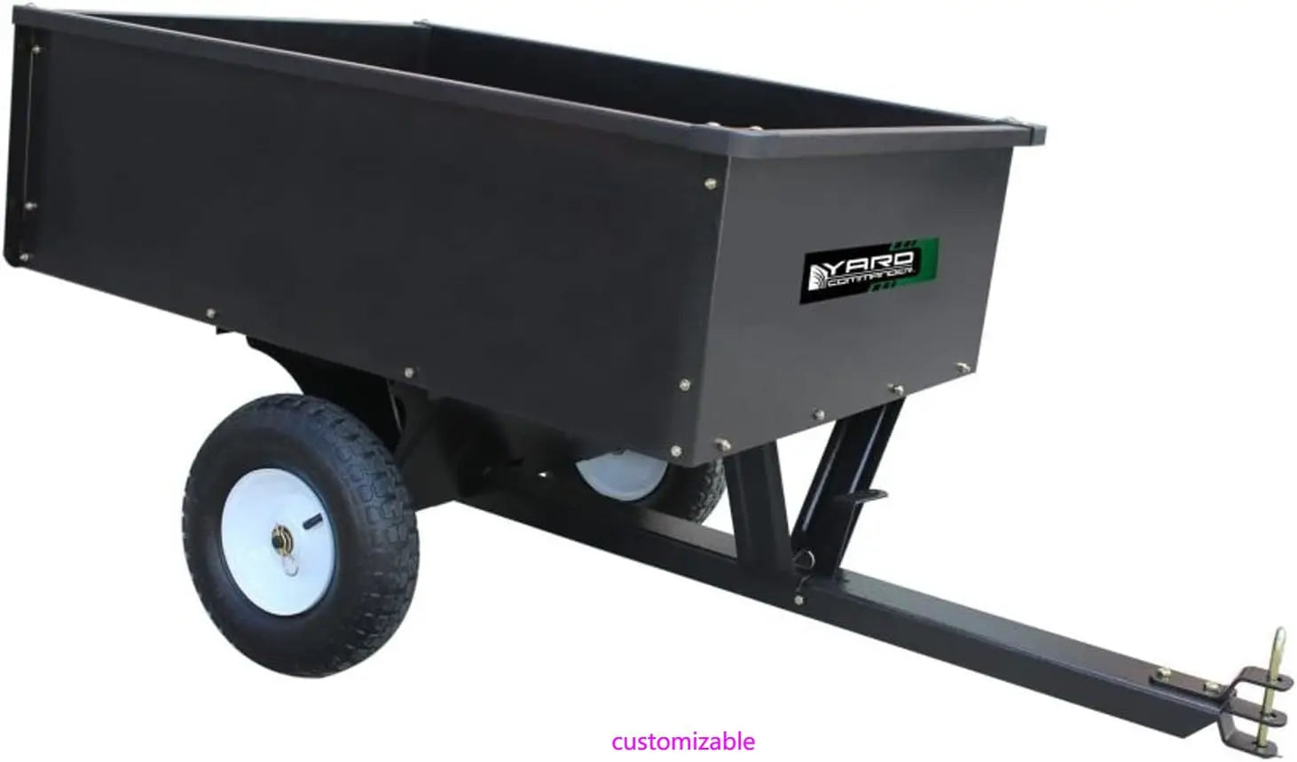 XMSJ Heavy Duty Tow Behind ATV Trailer DumpCart Garden Utility