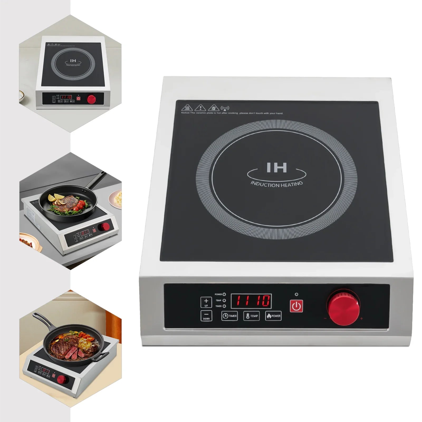 Sweetmile 3500W Stainless Steel Induction Cooktop Y14