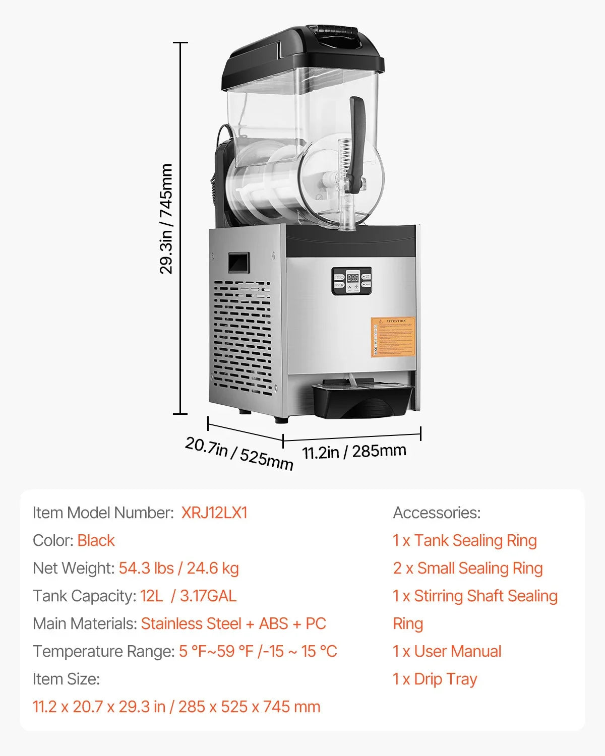 VEVOR SucceBuy Commercial Slushy Machine For Restaurants And Parties