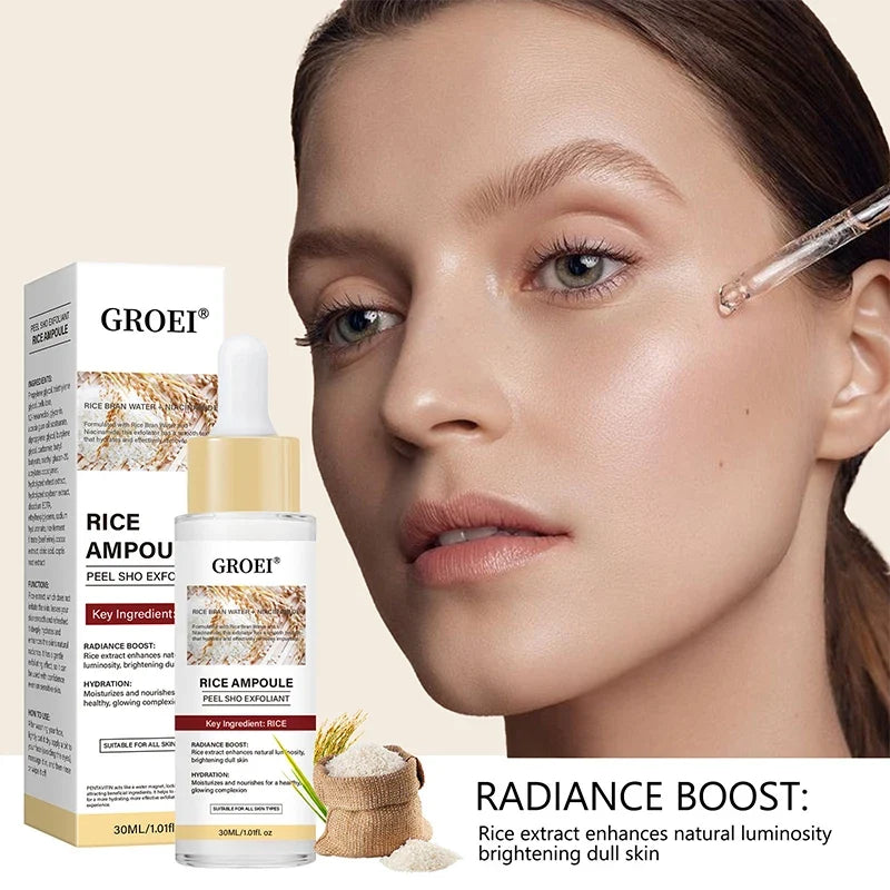 Peel Shot Ampule Set Rice Toner Moisturizing Facial Essence Glowing Skin Water-oil Balancing Essence Revitalizing Skin Dullness
