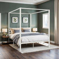 Hoomich Canopy Bed Frame Four Poster Metal Crossbar Easy Assembly