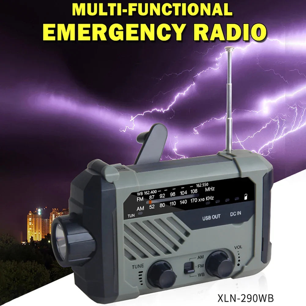 Emergency Solar Portable Weather Radio Green