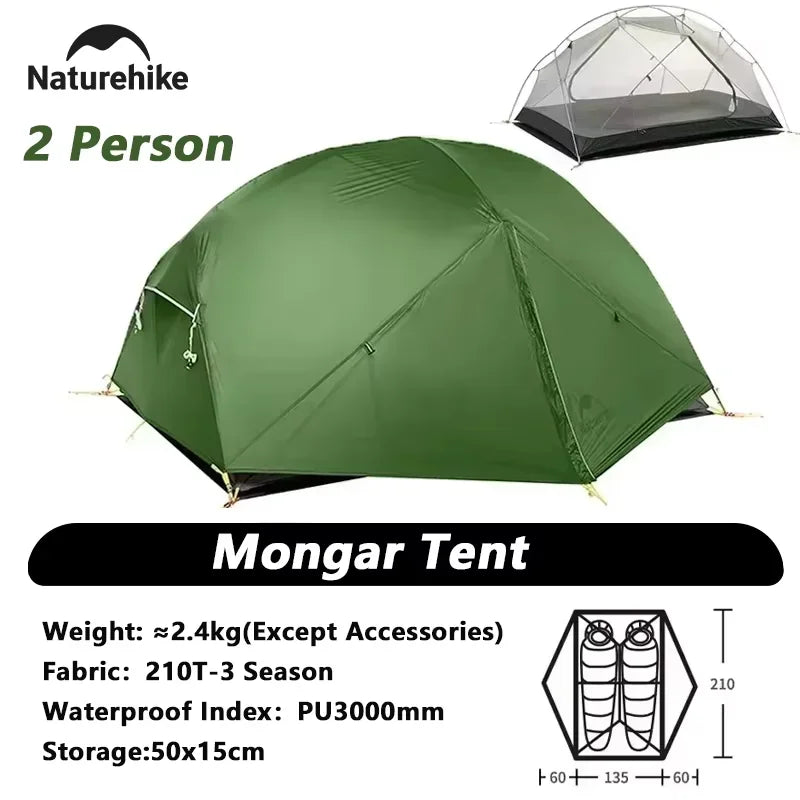 Naturehike Mongar Two Person Ultralight Waterproof Tent Camping