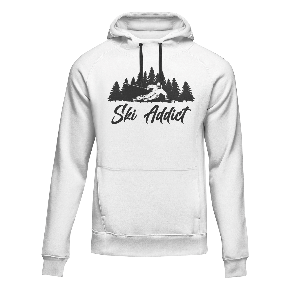 Ski Addict Adult Fleece Hoodie