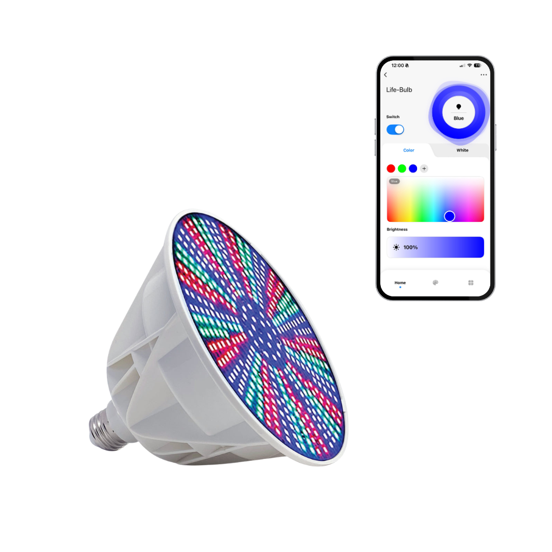 Life-Bulb Smart Color LED Spa Bulb System (E26 Base) | 120V System to 12V Wi-Fi Conversion | Lifetime Replacement Program