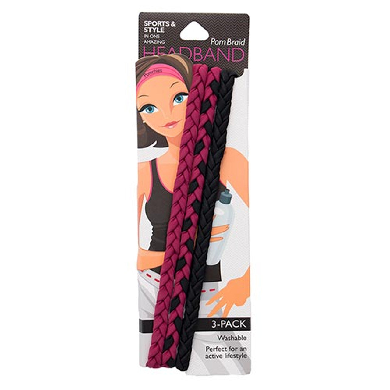 Stretchy Braid Headbands | Yoga Workout Headband Packs and Singles