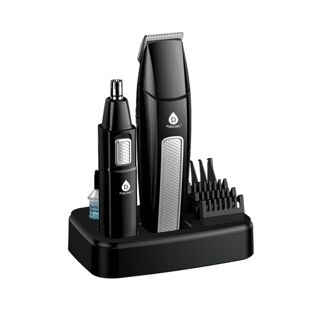 Men's 10-Piece Grooming Kit – Hair, Beard, Nose & Ear Trimmer