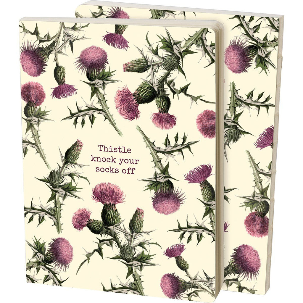 Thistle Knock Your Socks Off Double-Sided Journal | 160-Page Lined Notebook