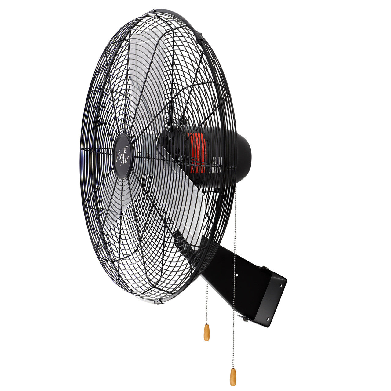 The Vie Air 24 Inch Tilting Wall Mountable Heavy Duty Commercial Strength Oscillating Fan with 3 Sp