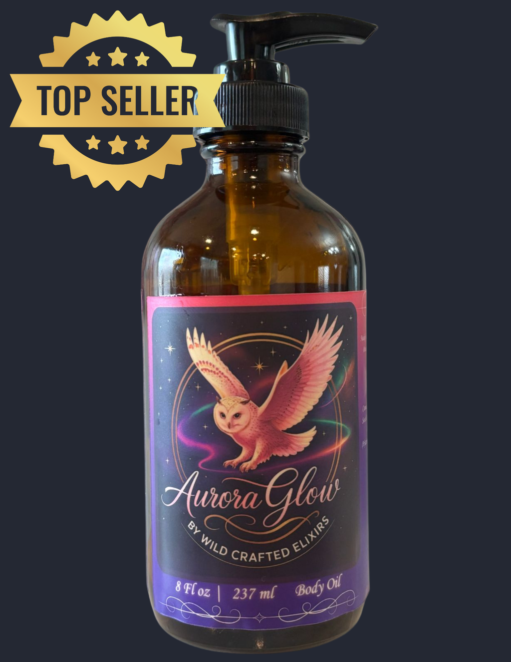 Women's Aurora Glow Body Oil – Squalane & Sea Buckthorn Radiance Oil, 8 oz