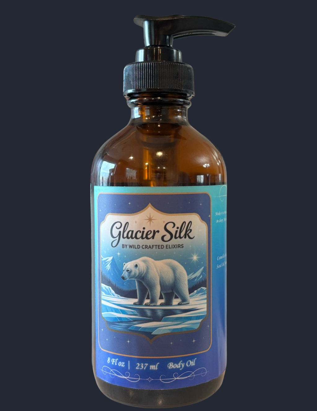 Women's Glacier Silk Body Oil – Squalane, Marula & Sea Buckthorn for Dry Skin, 8 oz