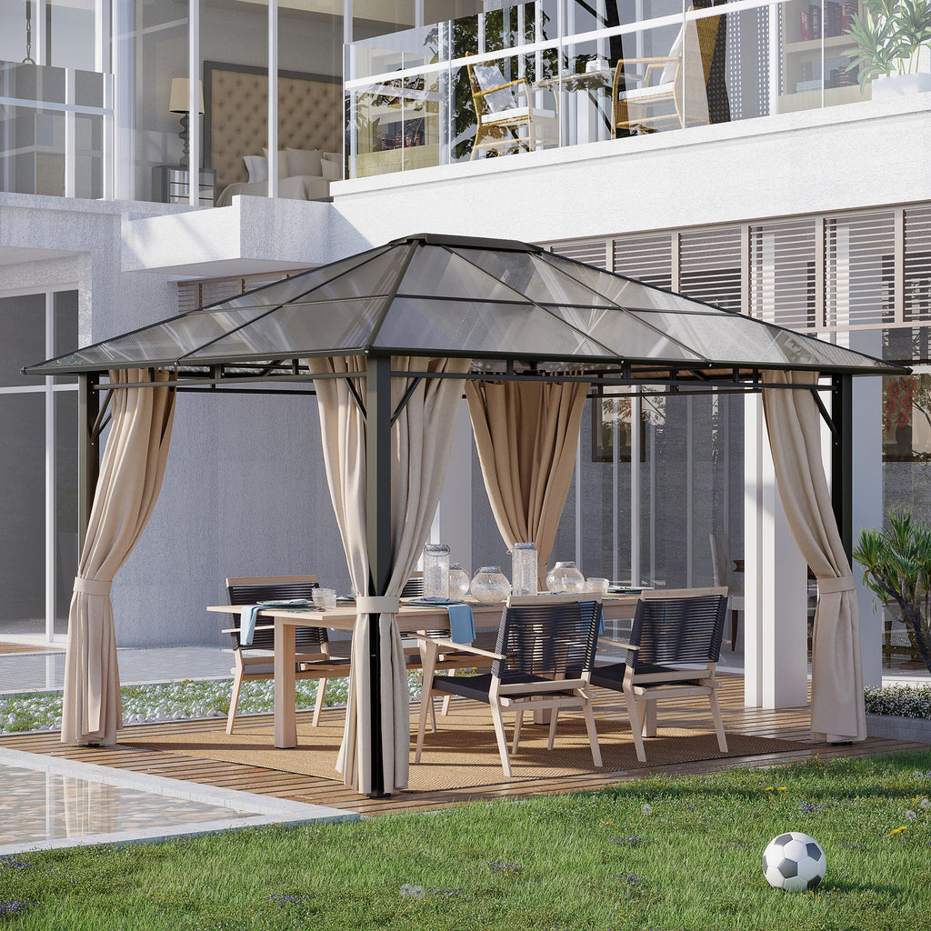 10' x 12' Deluxe Hardtop Gazebo with Polycarbonate Roof