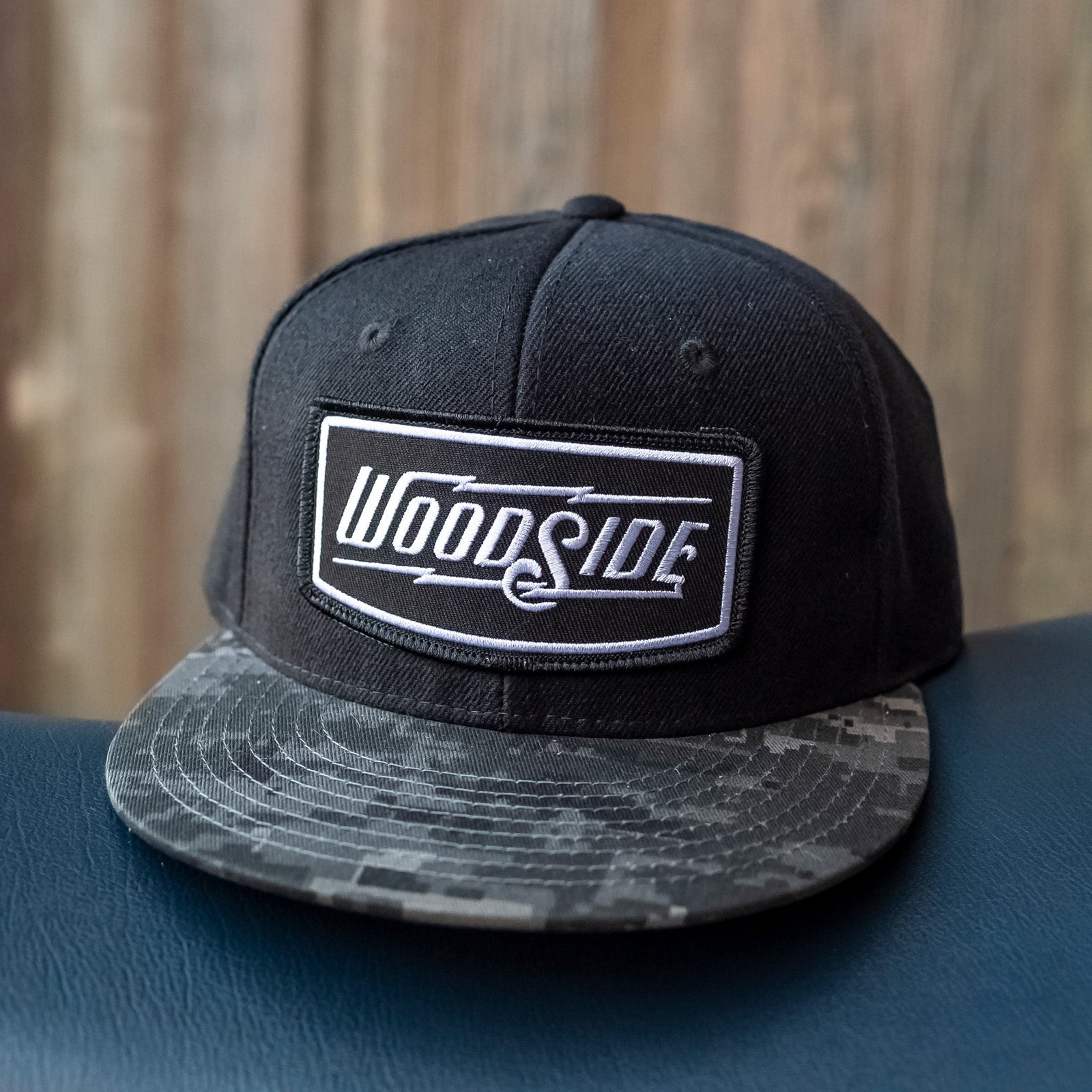 Woodside Patch Black/Digital Camo Snapback Hat