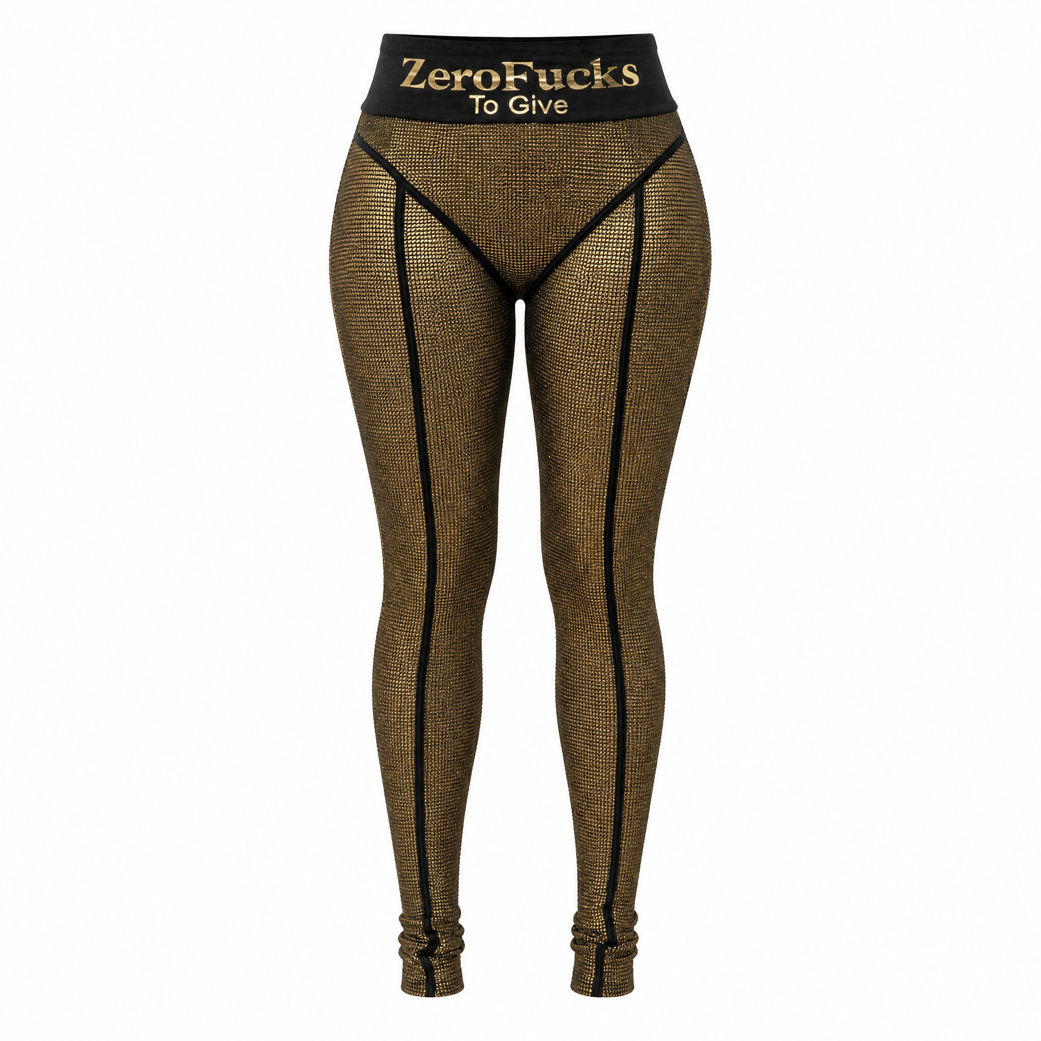 Zero Fucks to Give Metallic Mesh Leggings [Available in Sizes SM-L]