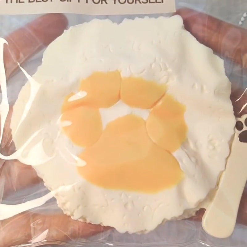 Cat’s Paw Rice Ball Squishy Toy – Silicone Squeeze & Decompression Toy