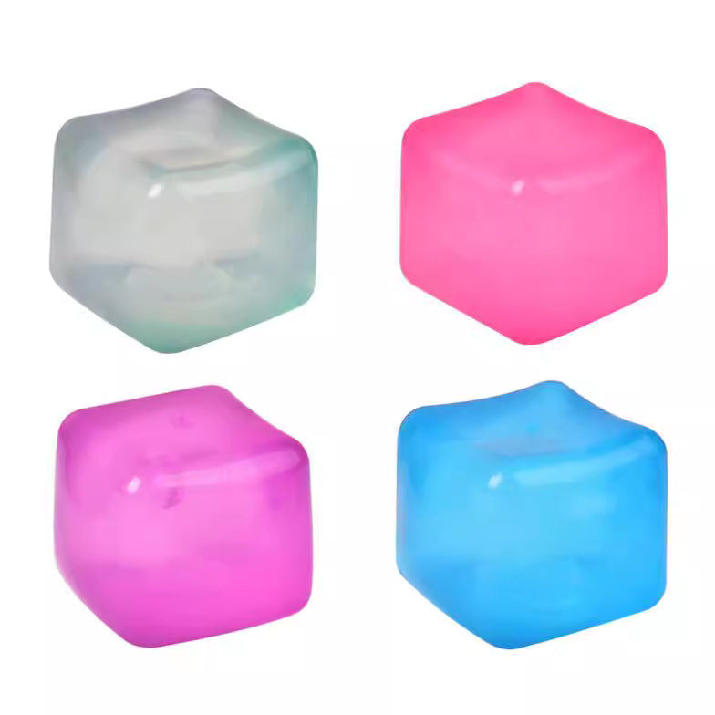 Malt Sugar Ice Cube Squeezing Toy — Squishy TPR Stress Reliever