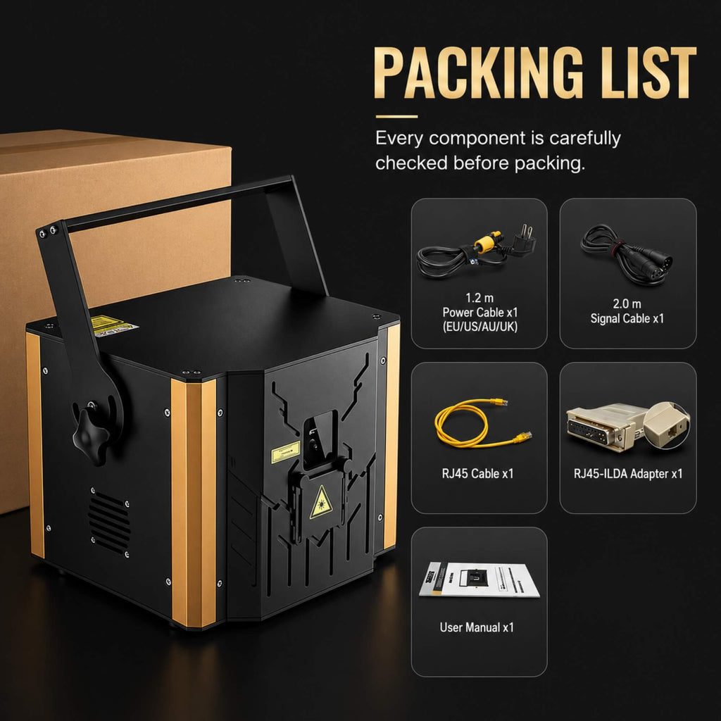 A10 ILDA DMX App Laser Light Show Projector 6W RGB for Clubs