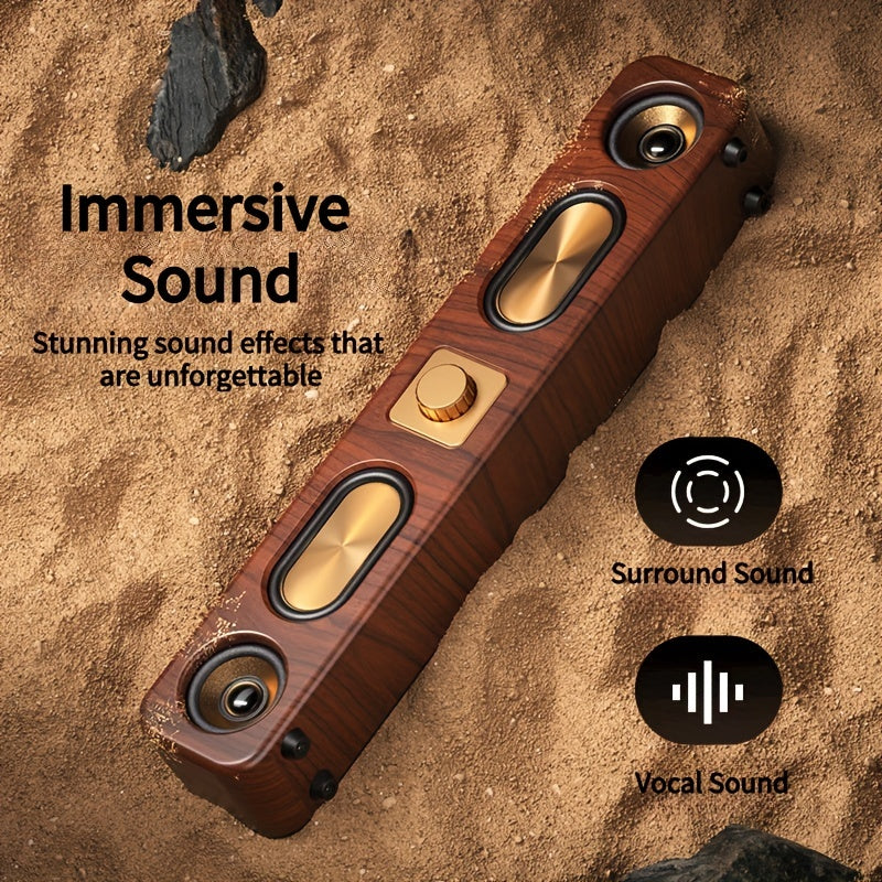 Wireless Dual Bass Speaker with Rechargeable Battery