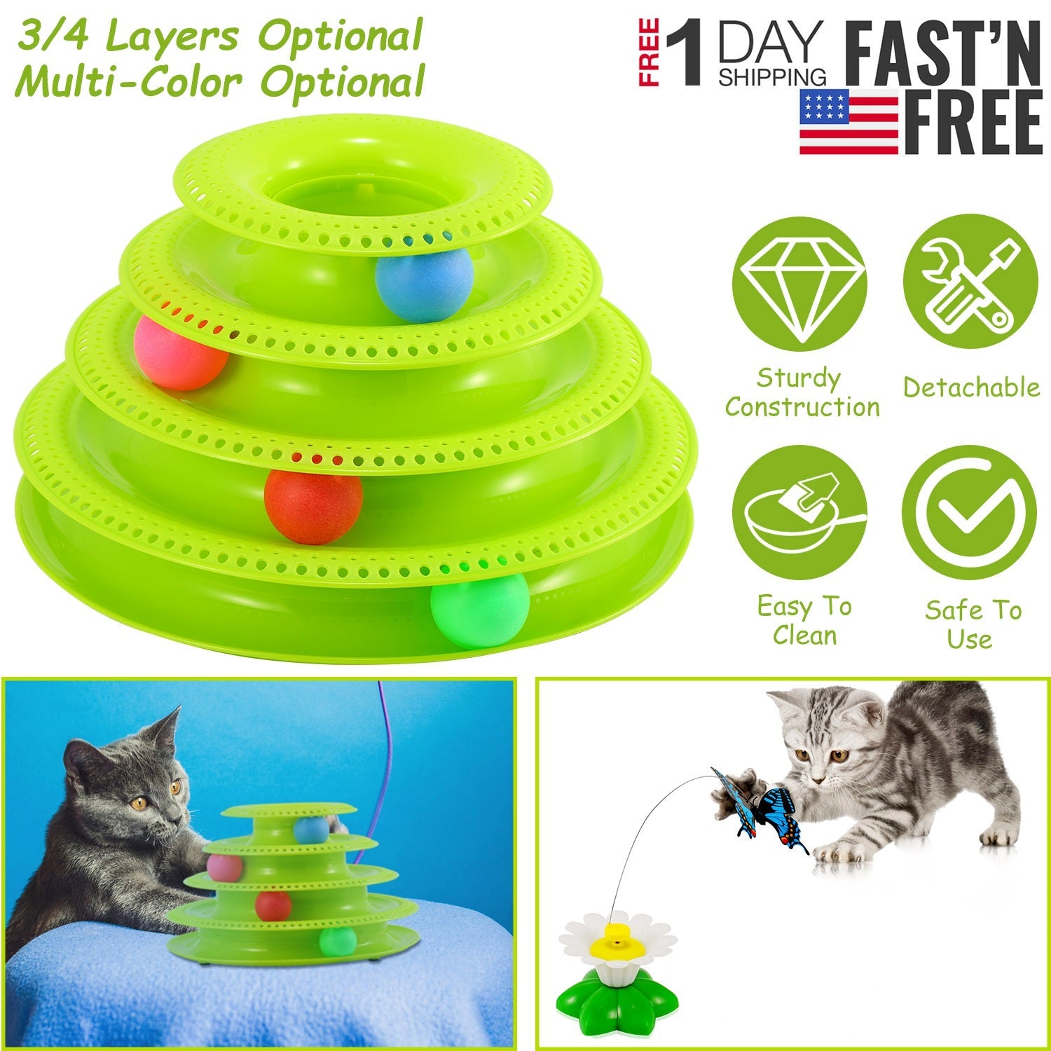 GBruno Cat Track Tower Toys