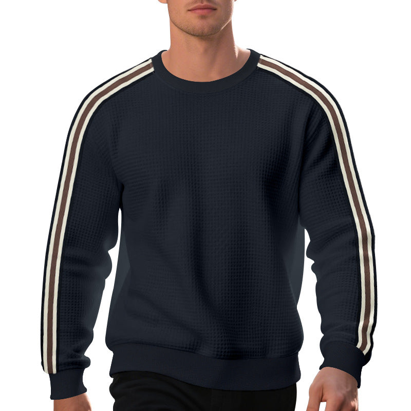 Men’s Loose Round Neck Pullover Sweater – Lightweight Long Sleeve