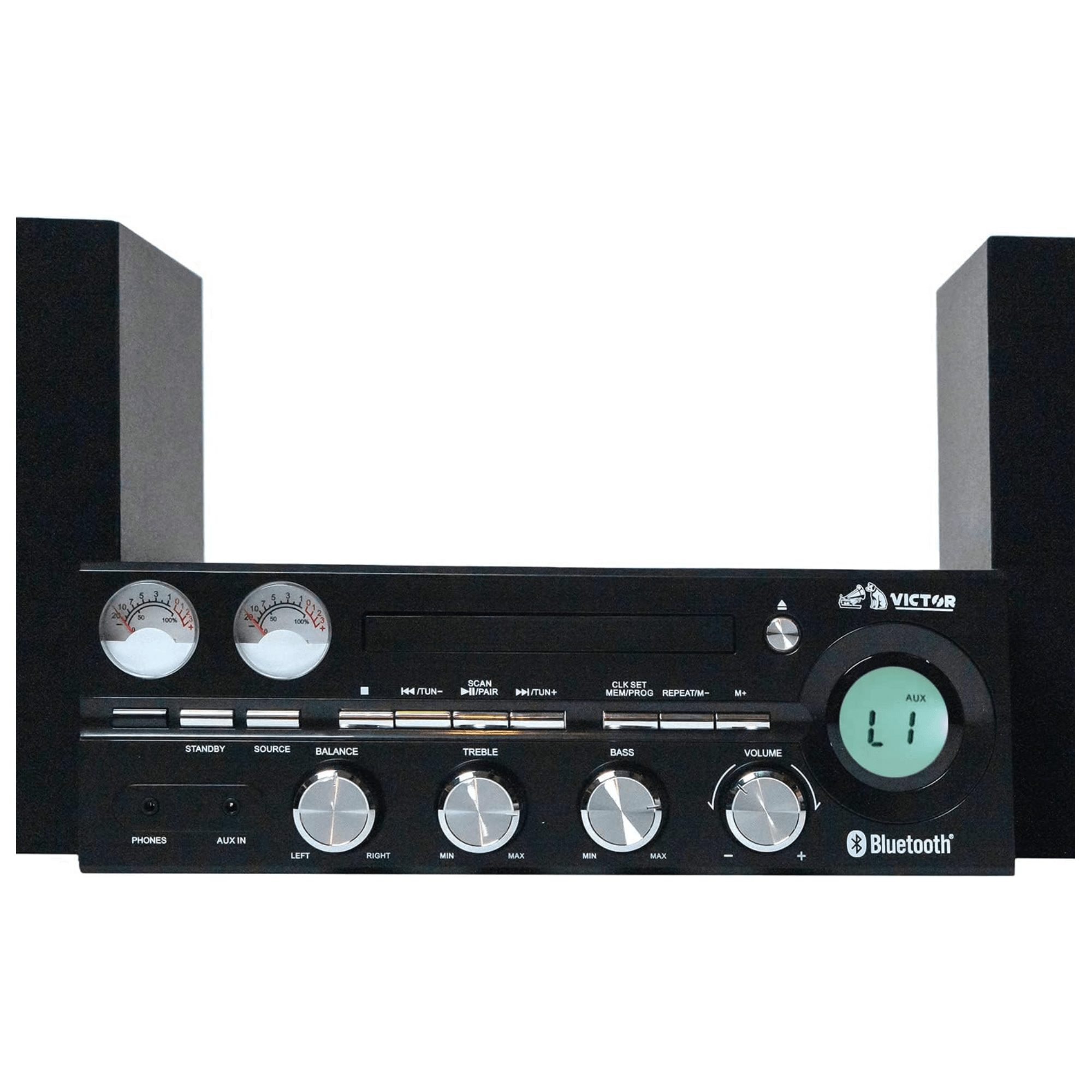 Victor Milwaukee 50W Desktop CD Stereo System Black - Refurbished