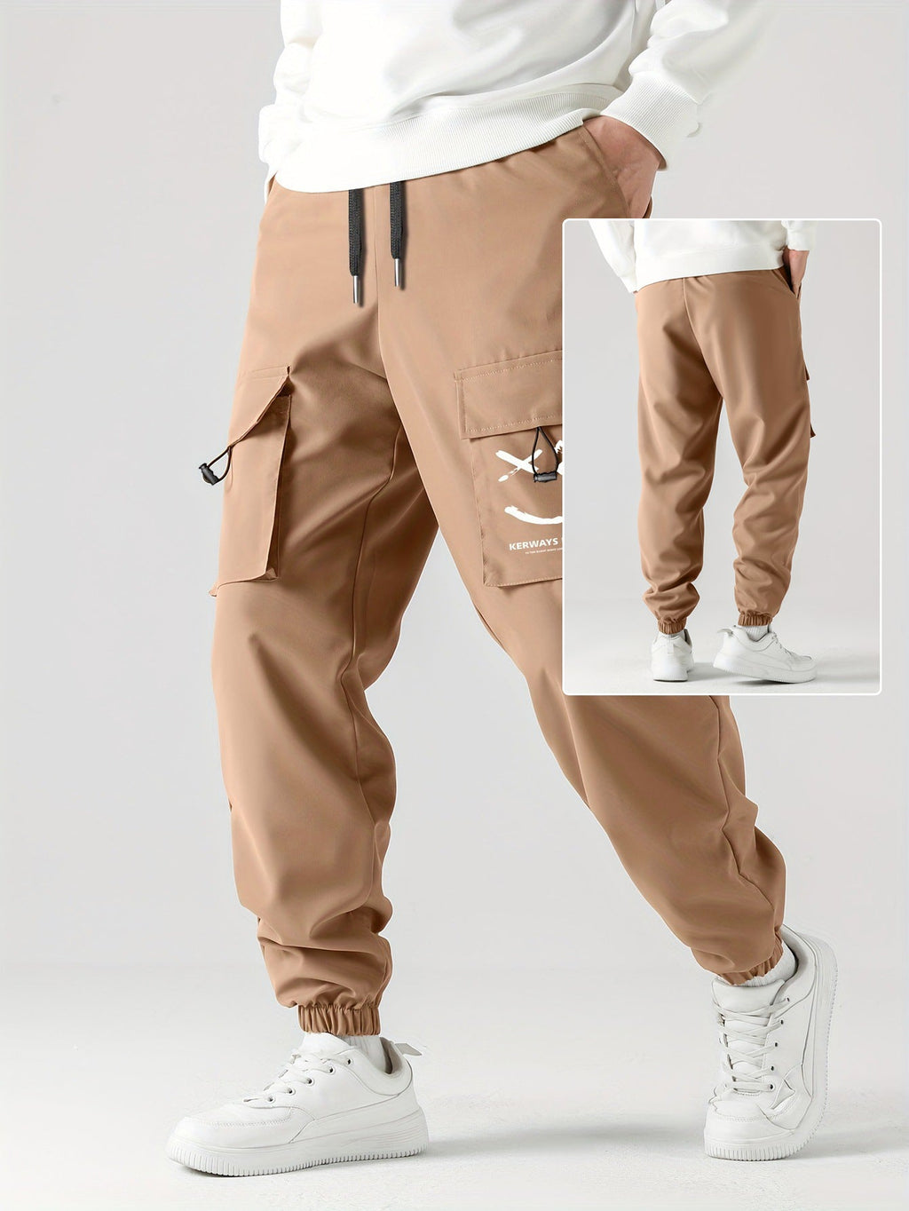 Men's Straight-Leg Ankle-Tied Work Pants