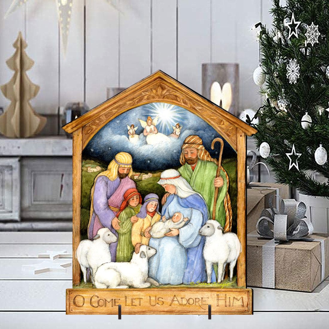 Holy Family Nativity Outdoor Decor by Susan Winget - Nativity Holiday Decor -8471112F-SW
