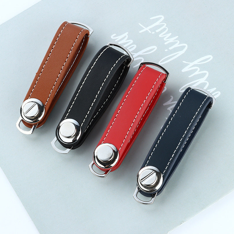 Leather Keychain Pendant for Car Storage