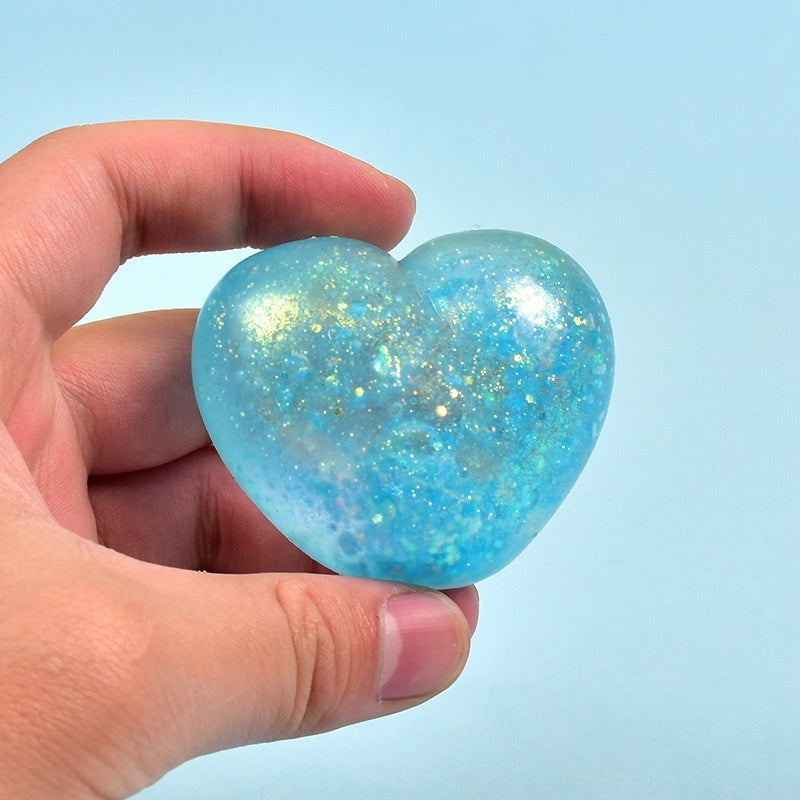Heart-Shaped Slow-Rise Squishy Squeeze Toy – Stress Relief Vent Ball