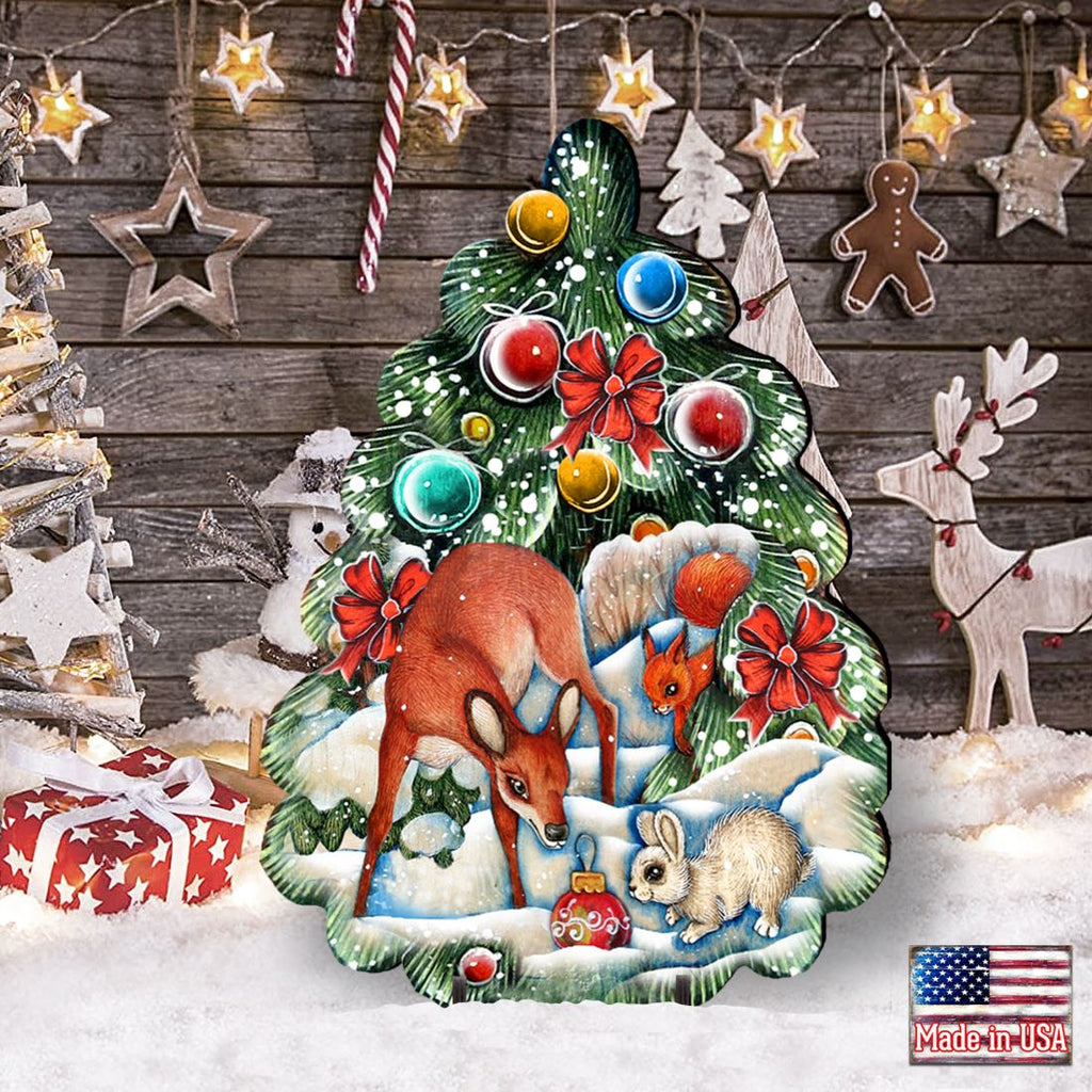 Forest Friend Tree Christmas Outdoor Decor by G. DeBrekht - Christmas Santa Snowman Decor - 8119182F