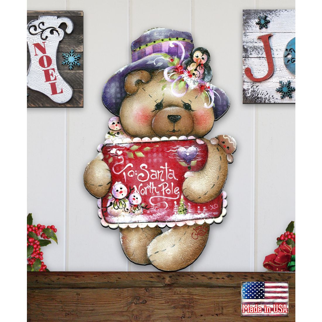 To Santa with Love Door Decor by Jamie Mills-Price - Christmas Decor - 8457510H
