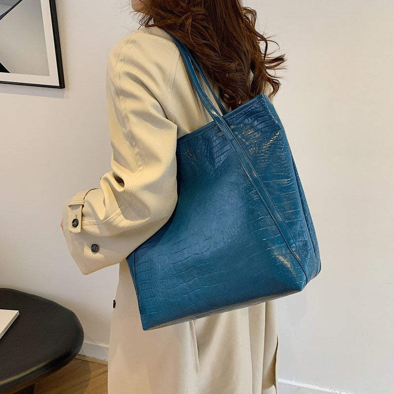 Retro PU Leather Tote Bag – Large Capacity Underarm Shoulder Bag | 8 Colors