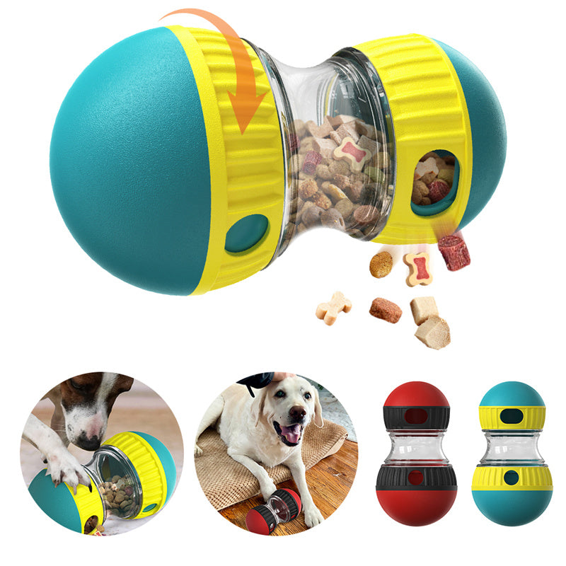 Dog Treat Dispensing Puzzle Toy – Slow Feeder Tumbler Ball | Adjustable Difficulty