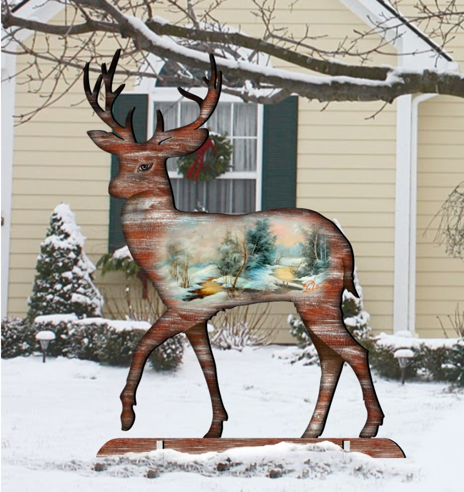 Holiday Kitten Santa Holiday Outdoor Yard Sign by G. DeBrekht - Christmas Decor - 8117808F