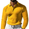 Men's Lapel Button Long Sleeve Casual Shirt