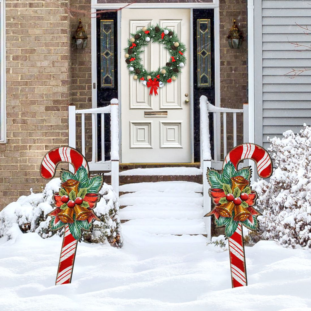 Christmas Candy Cane Holiday Outdoor Decor by G. DeBrekht - Christmas Decor - 8151924F-S2